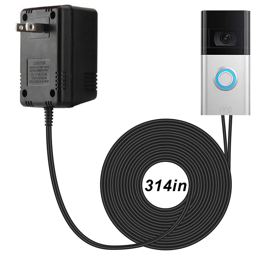 18V1000mA Video Doorbell Power Adapter for Video Doorbell, Ring Video Doorbell Pro and Ring Video Doorbell 2,Transformer Compatible with Zmodo Smart Doorbell and Nest Hello Doorbell(26Ft Power Cord)