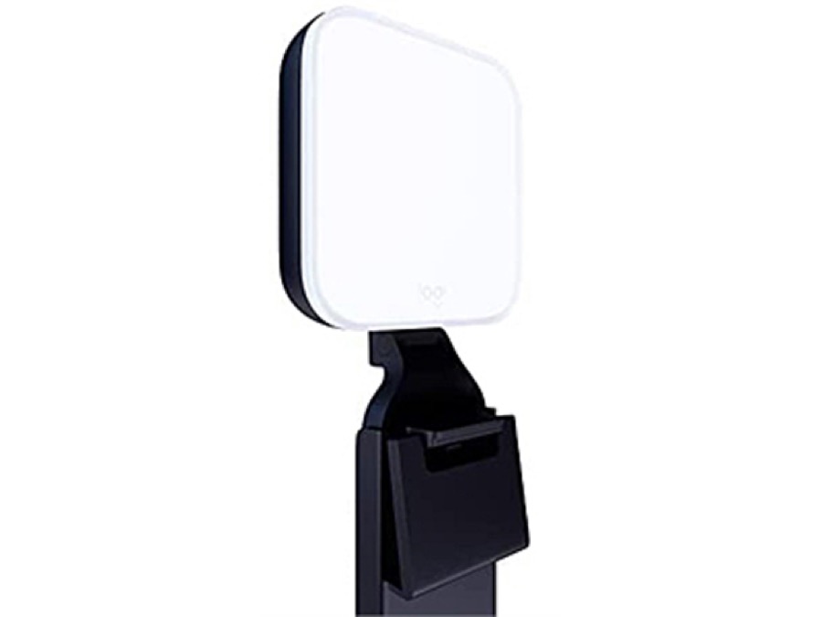 Logitech Litra Glow Premium LED Streaming Light with TrueSoft, adjustable monitor mount, brightness & color temp settings, desktop app control for PC/Mac - Graphite
