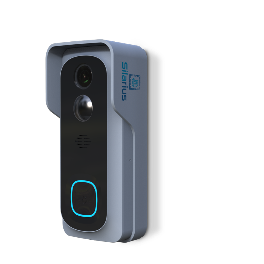Silarius SIL-DOORBELL2MPBSDB 2MP, WiFi Battery Powered Smart Doorbell Camera + Chime (Outdoor IP65), Cloudedge app, Include 16G SD Card , w/ one extra pair of 18650 Battery